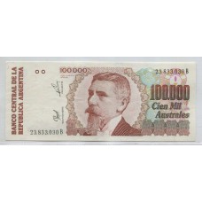 ARGENTINA COL. 727c BILLETE DE 100.000 AUSTRALES